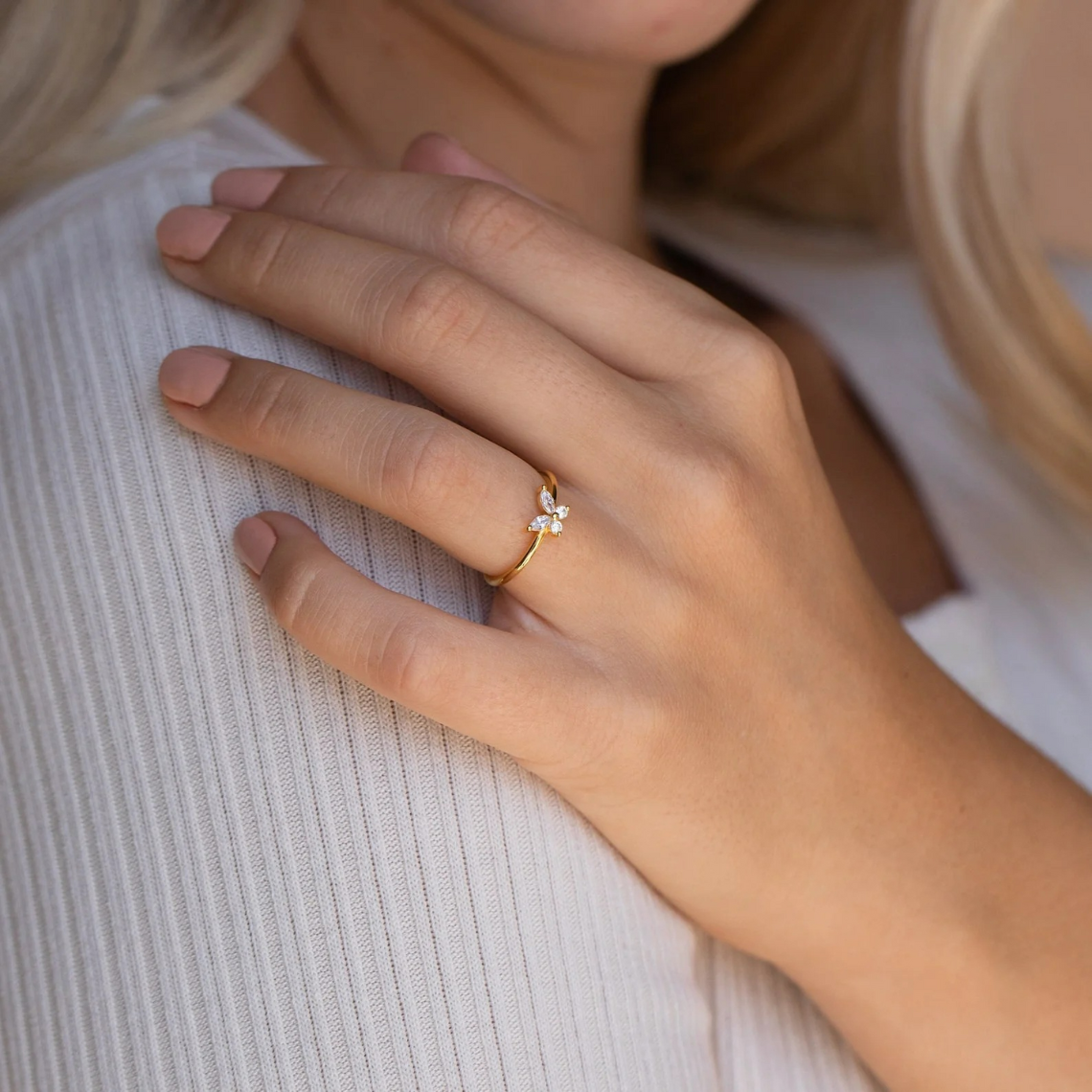 Diamant-Schmetterling - Eleganter Schmetterlingsring