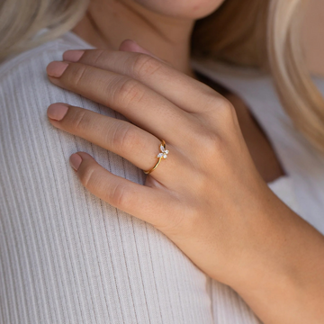Diamant-Schmetterling - Eleganter Schmetterlingsring