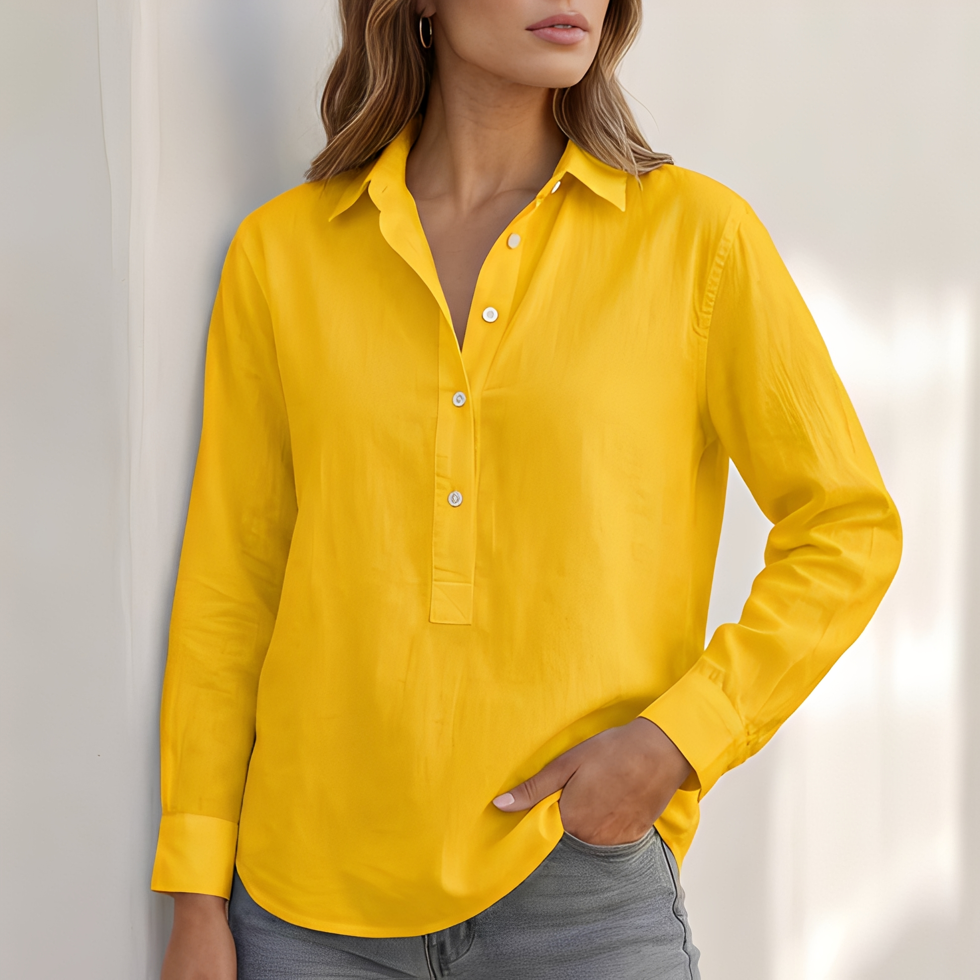 Andy - Elegante Bluse mit V-Ausschnitt für Damen