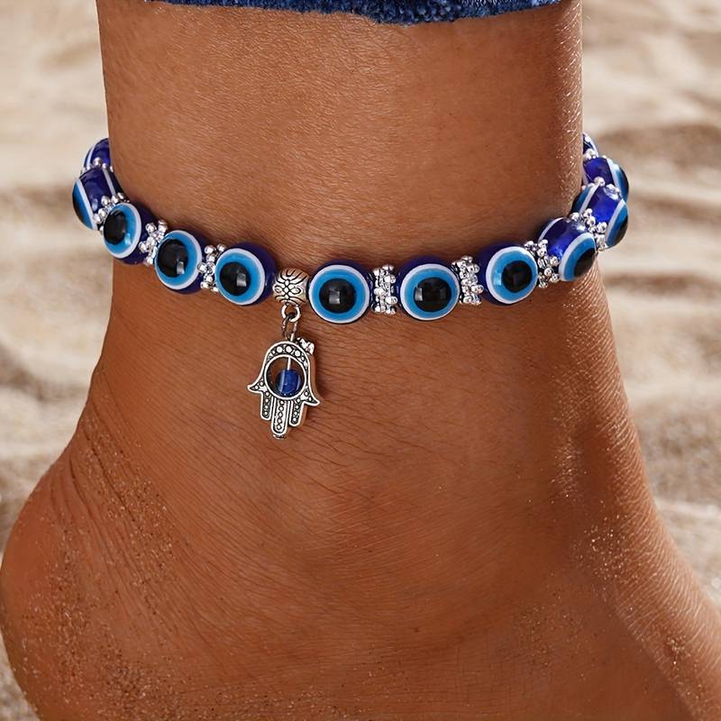 Evil Eye Ocean Style Fußkette - Glück und Karma