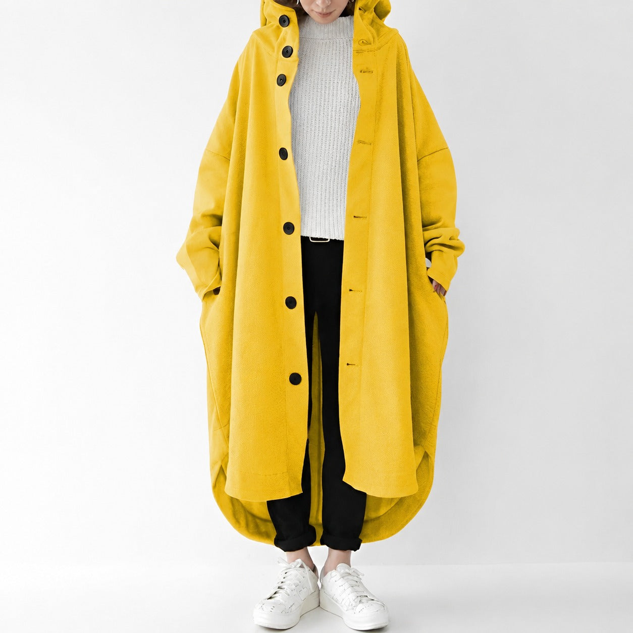 Jennica - Damen-Trenchcoat, lang und leger geschnitten