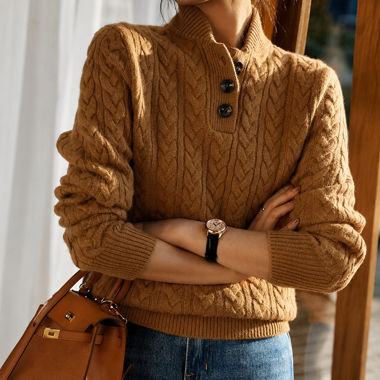 Alice - Eleganter Rollkragenpullover
