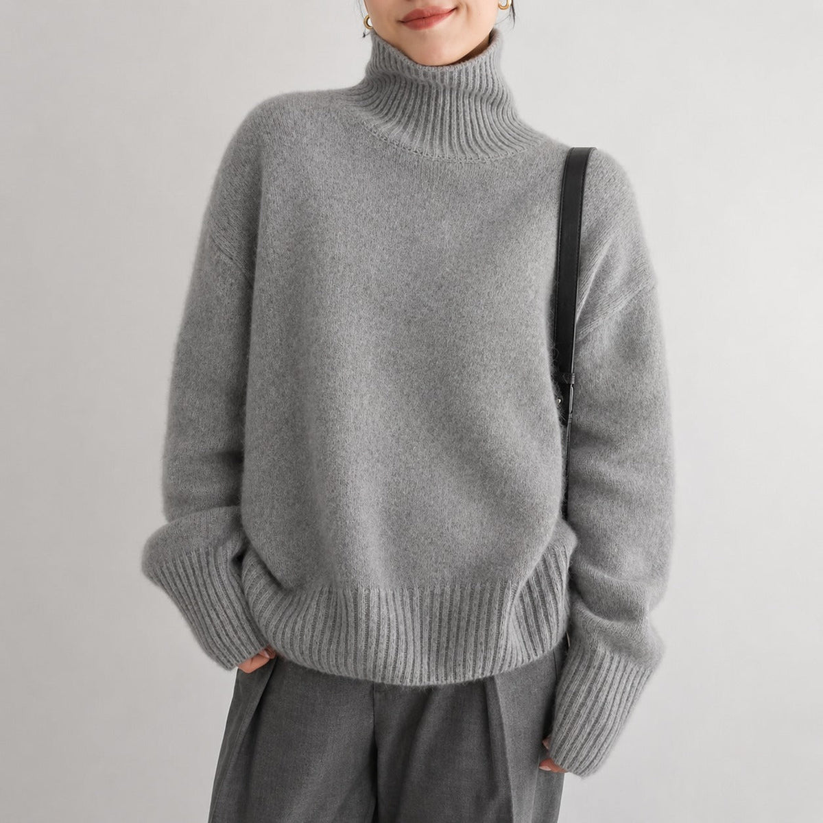 Lea - Bequemer Damen-Rollkragenpullover