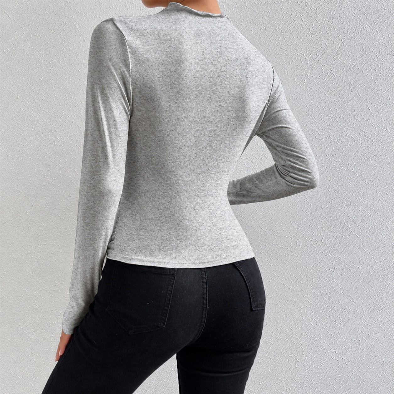 Livia - Eng anliegendes Langarmshirt mit Rüschen