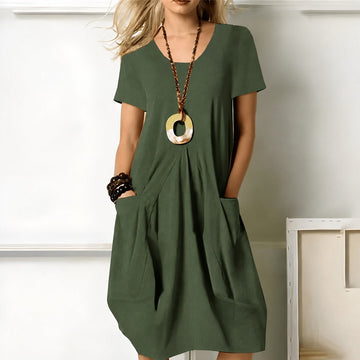 Maryam - Modernes, lockeres Kleid mit Taschen