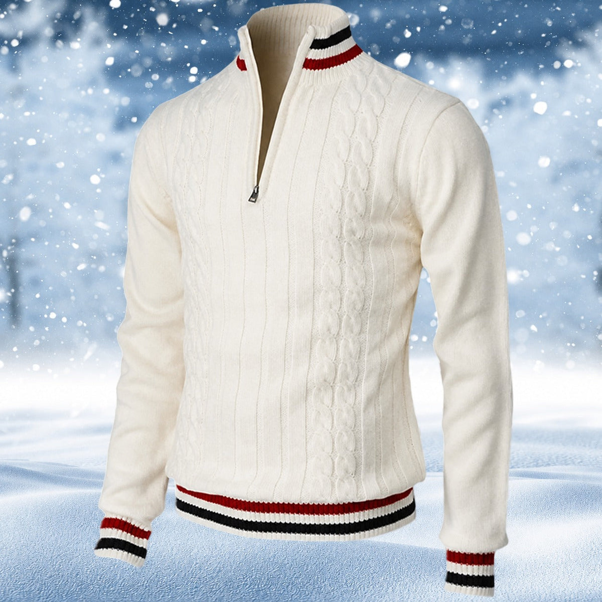Ralph - Eleganter Herrenpullover mit Reißverschluss