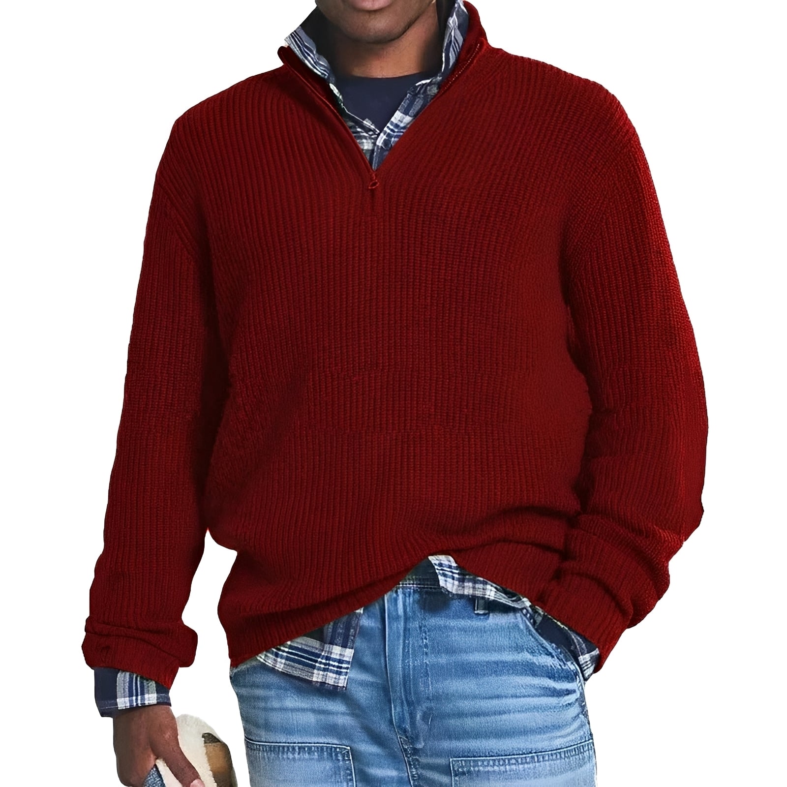 Charlton - Herrenpullover mit Reißverschluss für Wärme