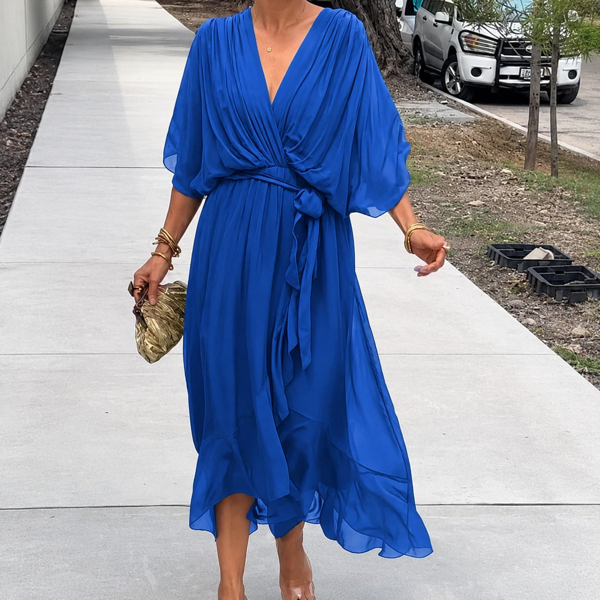 Loisa - Leichtes Kleid mit V-Ausschnitt
