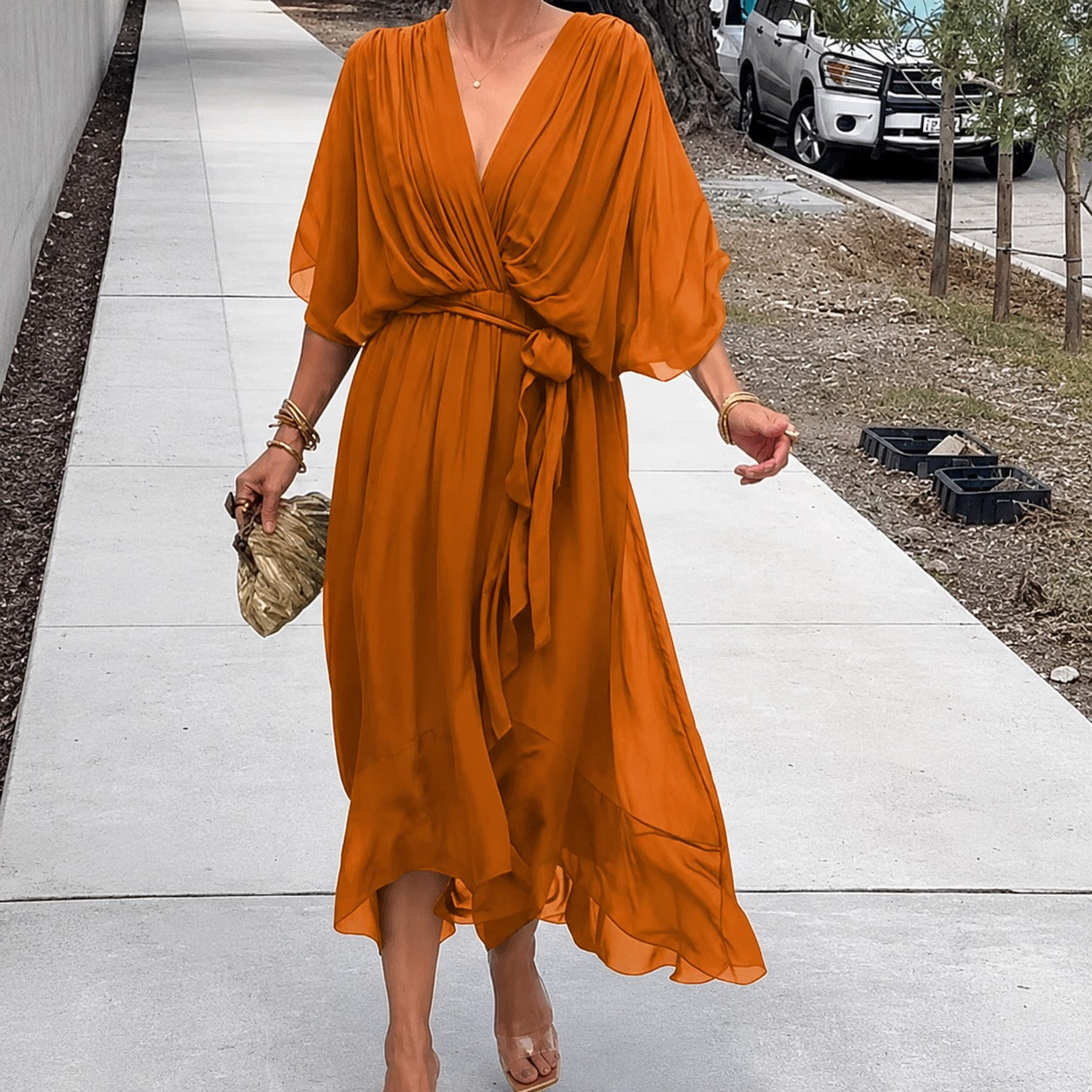 Loisa - Leichtes Kleid mit V-Ausschnitt