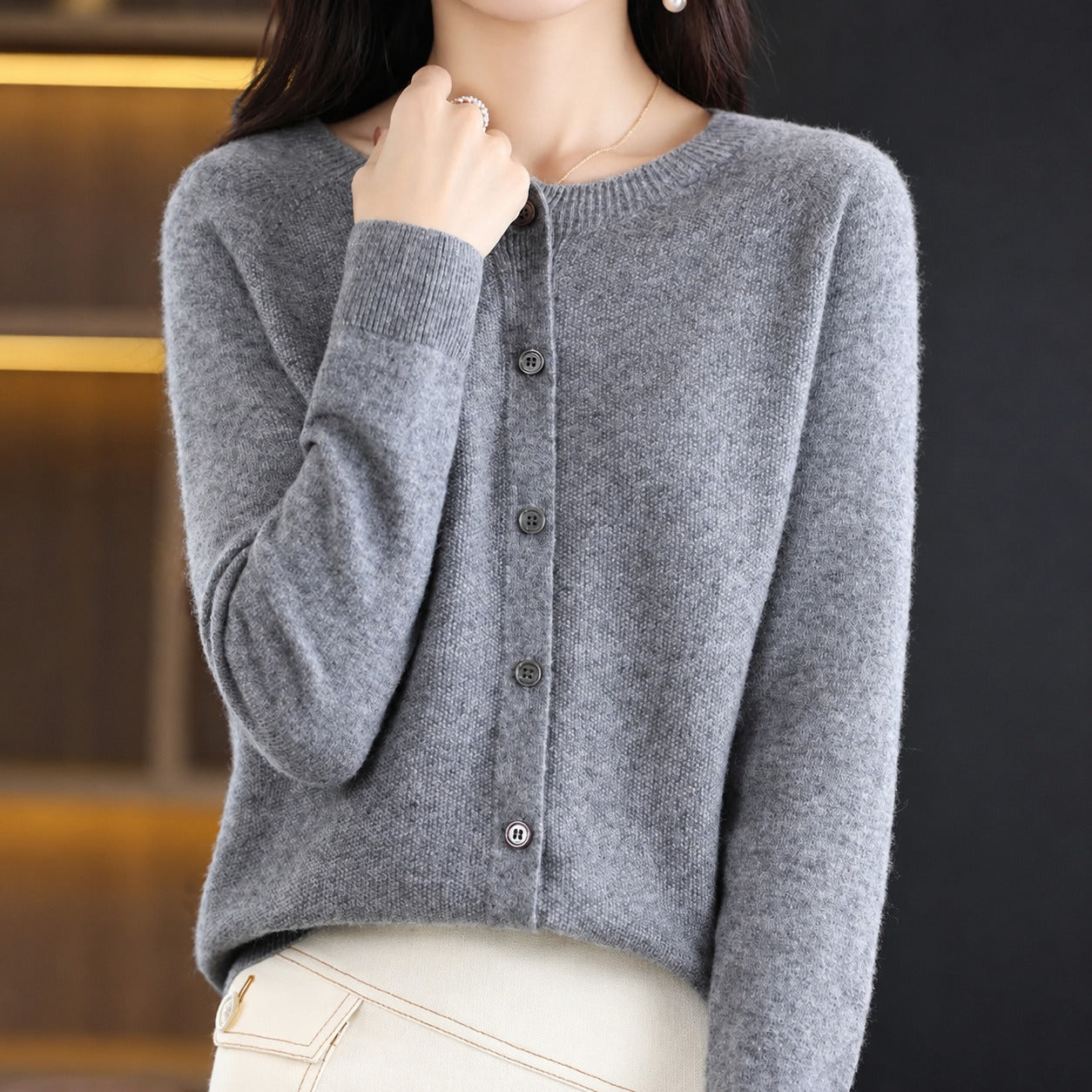 Ina - Schicker Damenpullover mit Rundhalsausschnitt