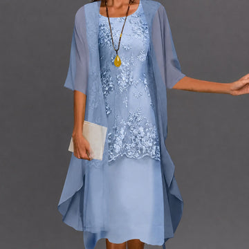 Damenkleid – Elegantes, locker sitzendes knielanges Kleid für Urlaub, Geschenke und den Alltag