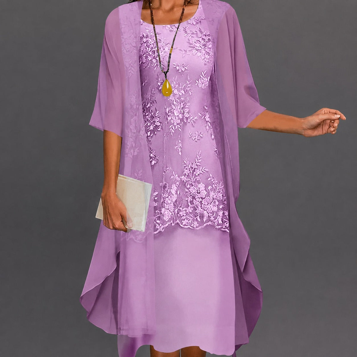 Damenkleid – Elegantes, locker sitzendes knielanges Kleid für Urlaub, Geschenke und den Alltag