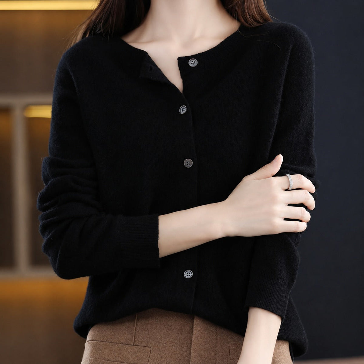 Ina - Schicker Damenpullover mit Rundhalsausschnitt