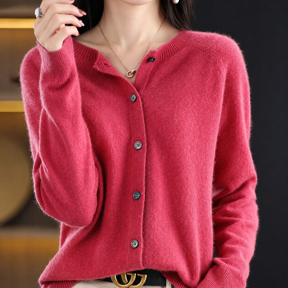 Ina - Schicker Damenpullover mit Rundhalsausschnitt