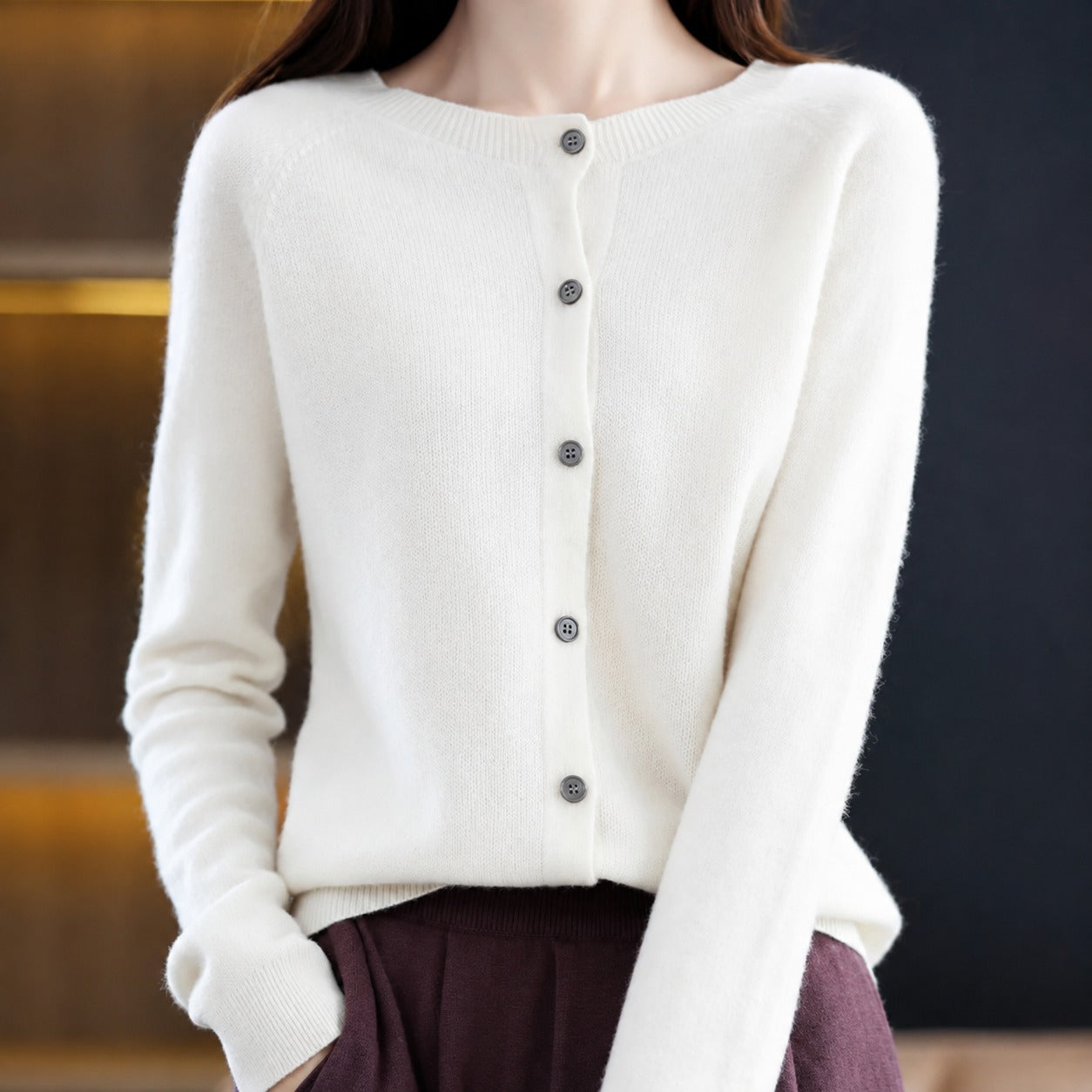 Ina - Schicker Damenpullover mit Rundhalsausschnitt