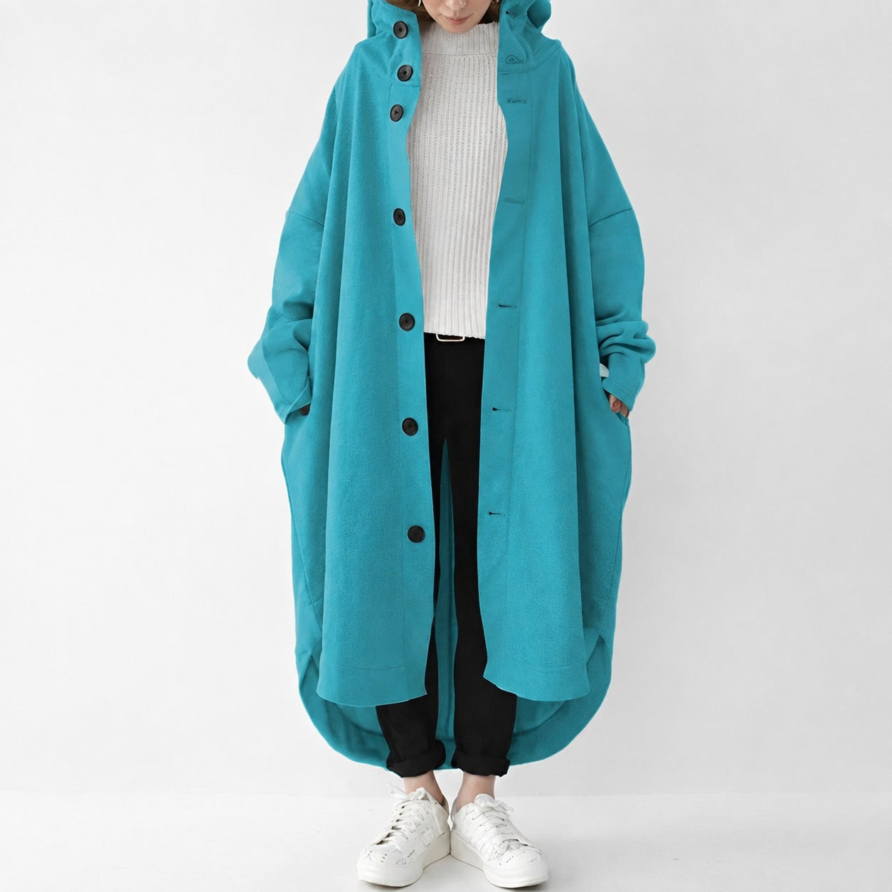 Jennica - Damen-Trenchcoat, lang und leger geschnitten