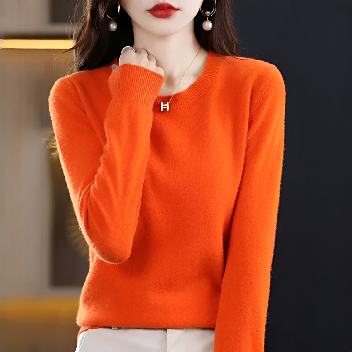 Shynna - Eleganter und komfortabler Rundhals-Pullover