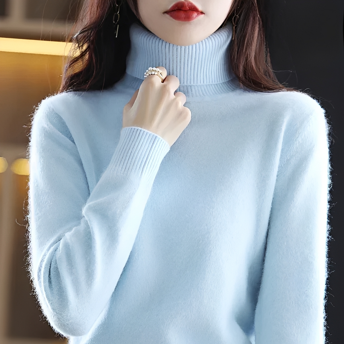 Letizia - Plüschiger Rollkragenpullover
