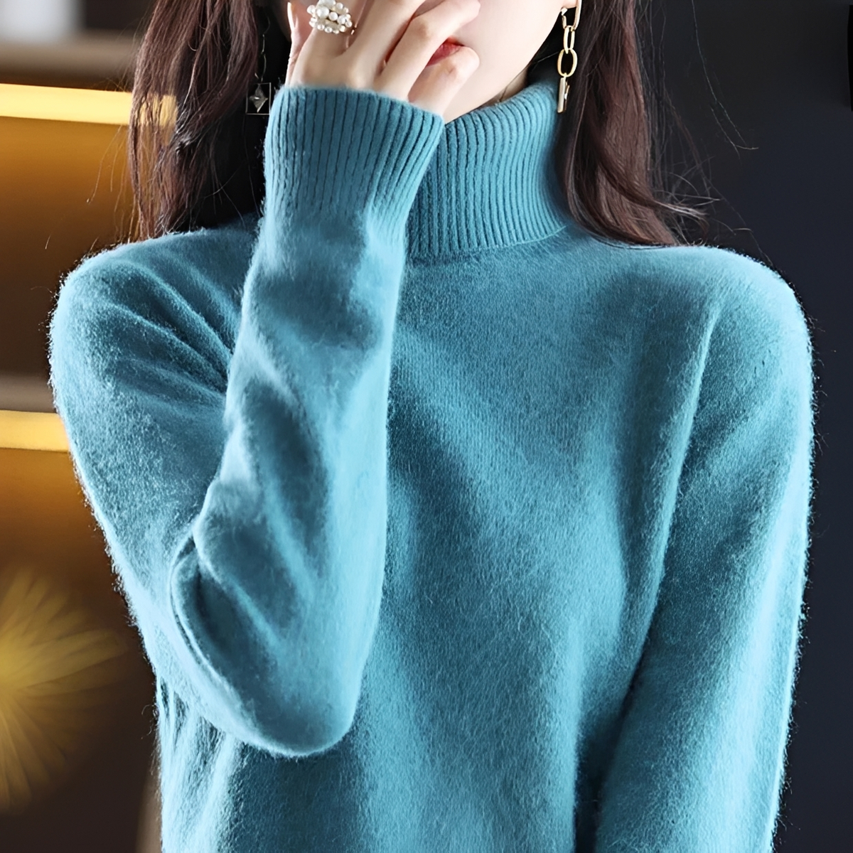 Letizia - Plüschiger Rollkragenpullover