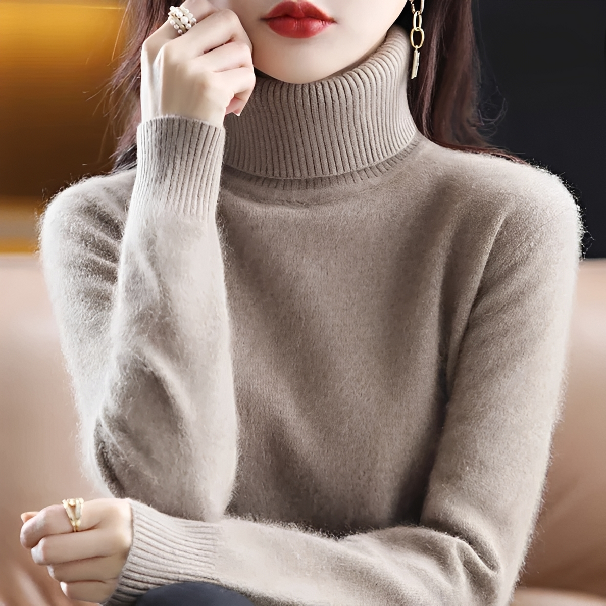 Letizia - Plüschiger Rollkragenpullover