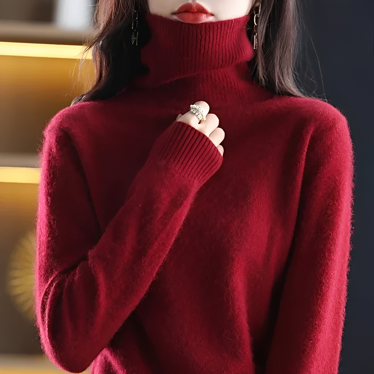 Letizia - Plüschiger Rollkragenpullover