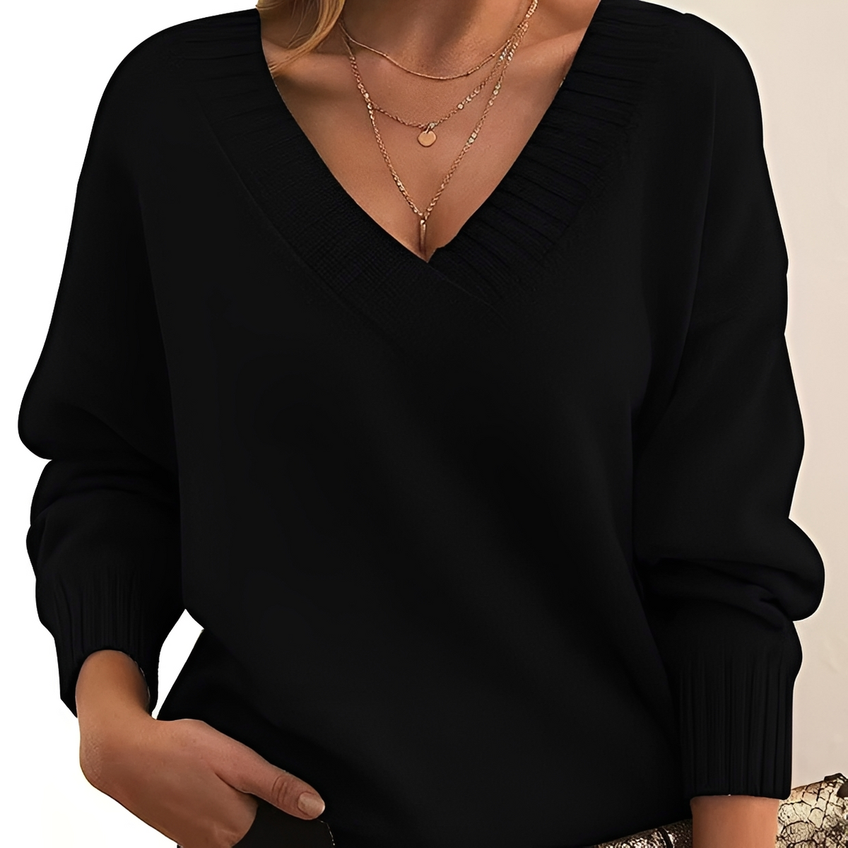 Mollie - Eleganter und komfortabler V-Ausschnitt-Pullover
