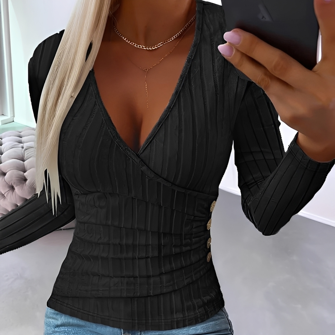 Annie - Schicker und komfortabler Pullover mit V-Ausschnitt