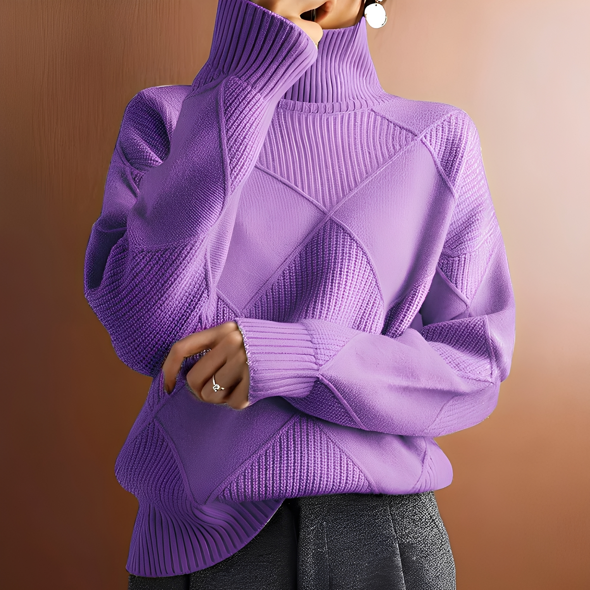 Morgan - Bequemer Pullover mit hohem Kragen