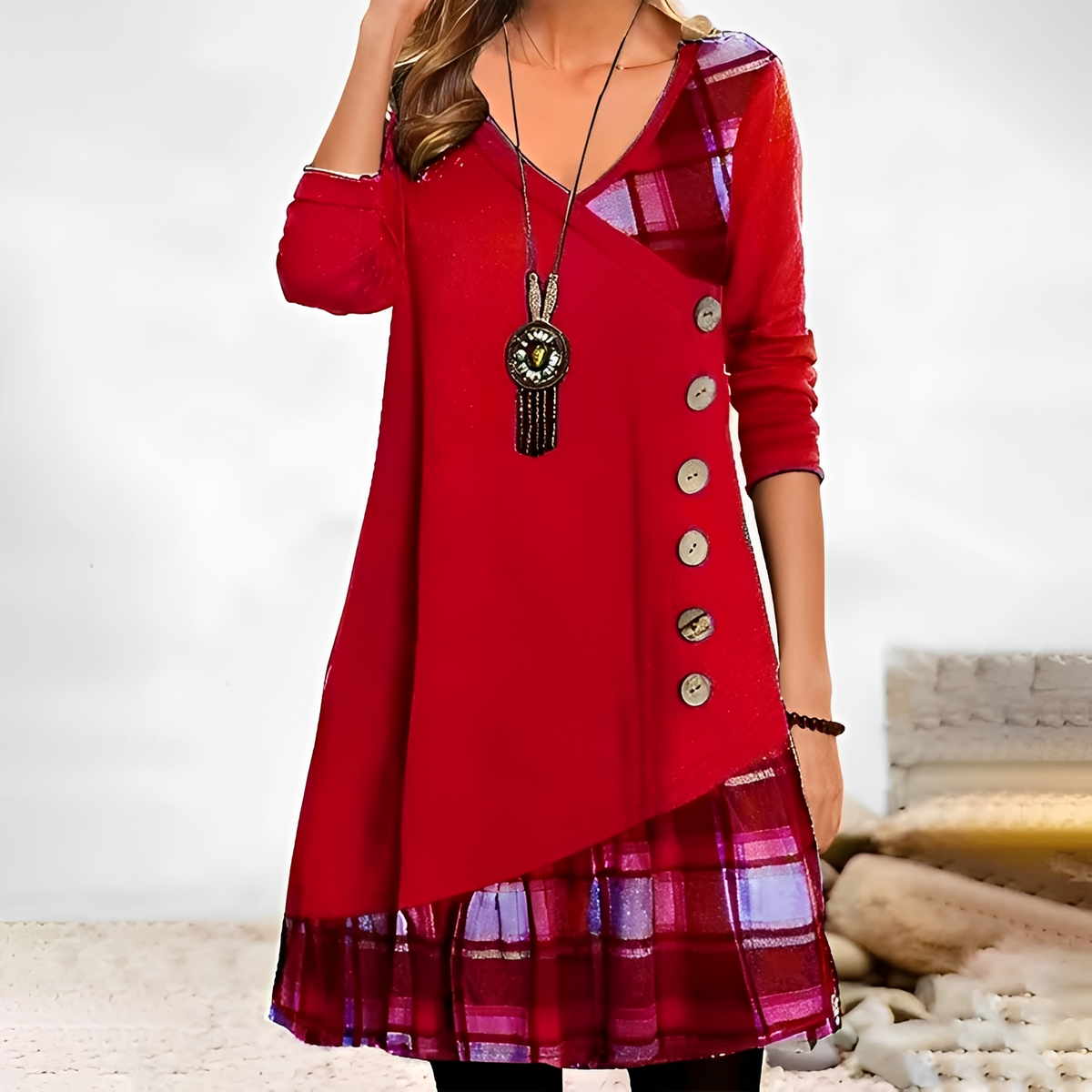 Shawnee - Elegantes und gemütliches Langarm-Minikleid