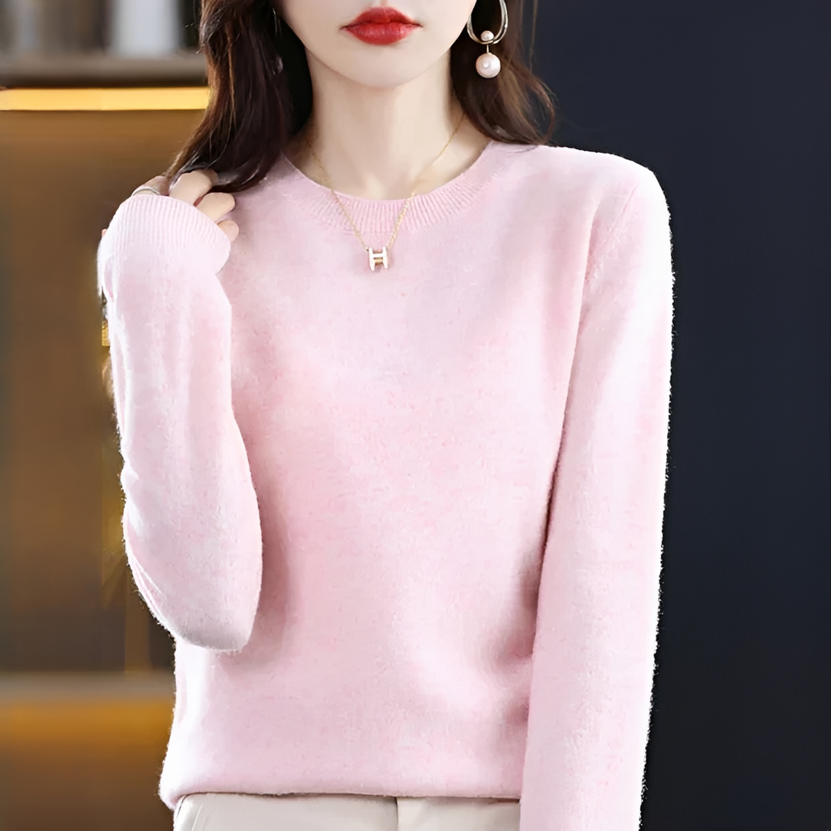 Shynna - Eleganter und komfortabler Rundhals-Pullover
