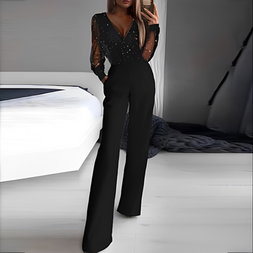 Arianna - Eleganter V-Ausschnitt Overall