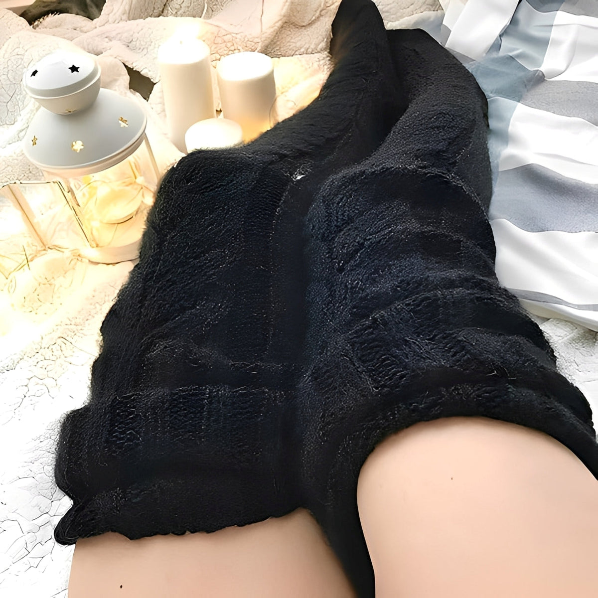 Hailee - Komfortable und wärmespendende Overknee-Socken