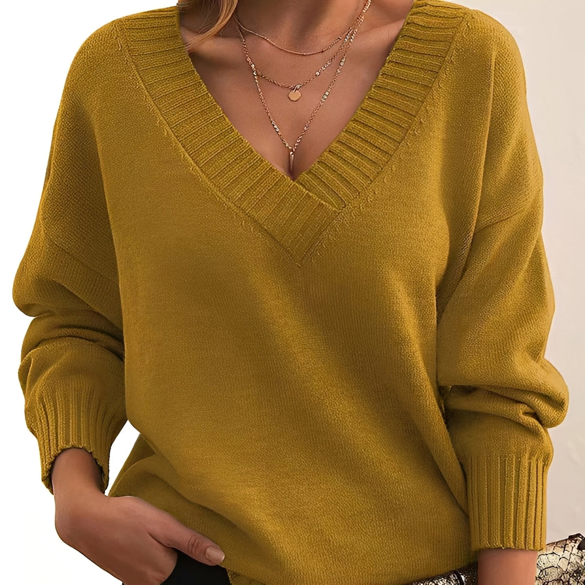 Mollie - Eleganter und komfortabler V-Ausschnitt-Pullover