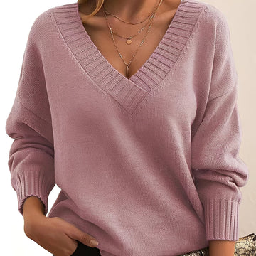 Mollie - Eleganter und komfortabler V-Ausschnitt-Pullover