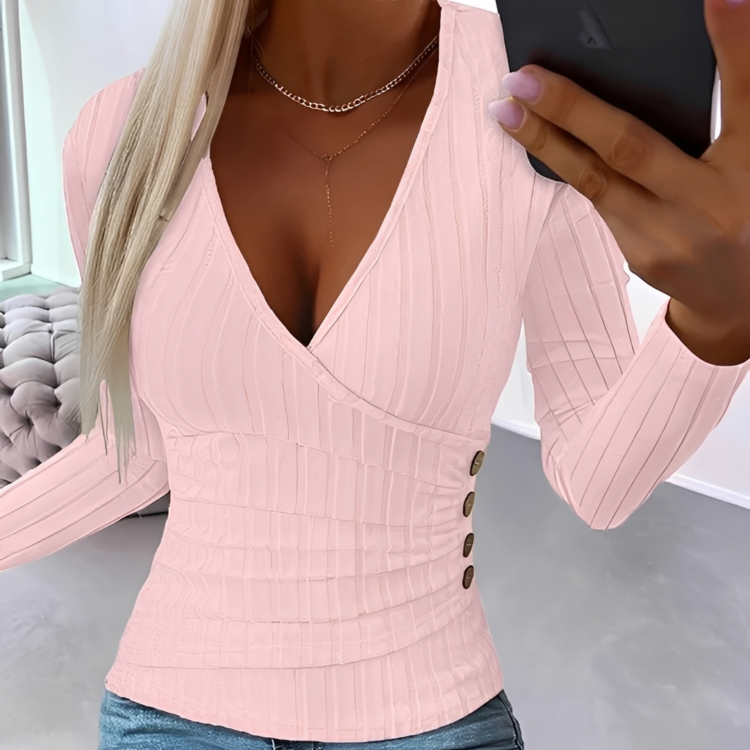 Annie - Schicker und komfortabler Pullover mit V-Ausschnitt