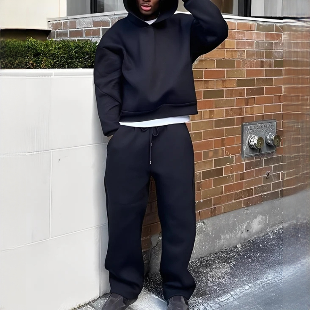 Marlon - Weites Set mit Kapuzenpullover und Hose