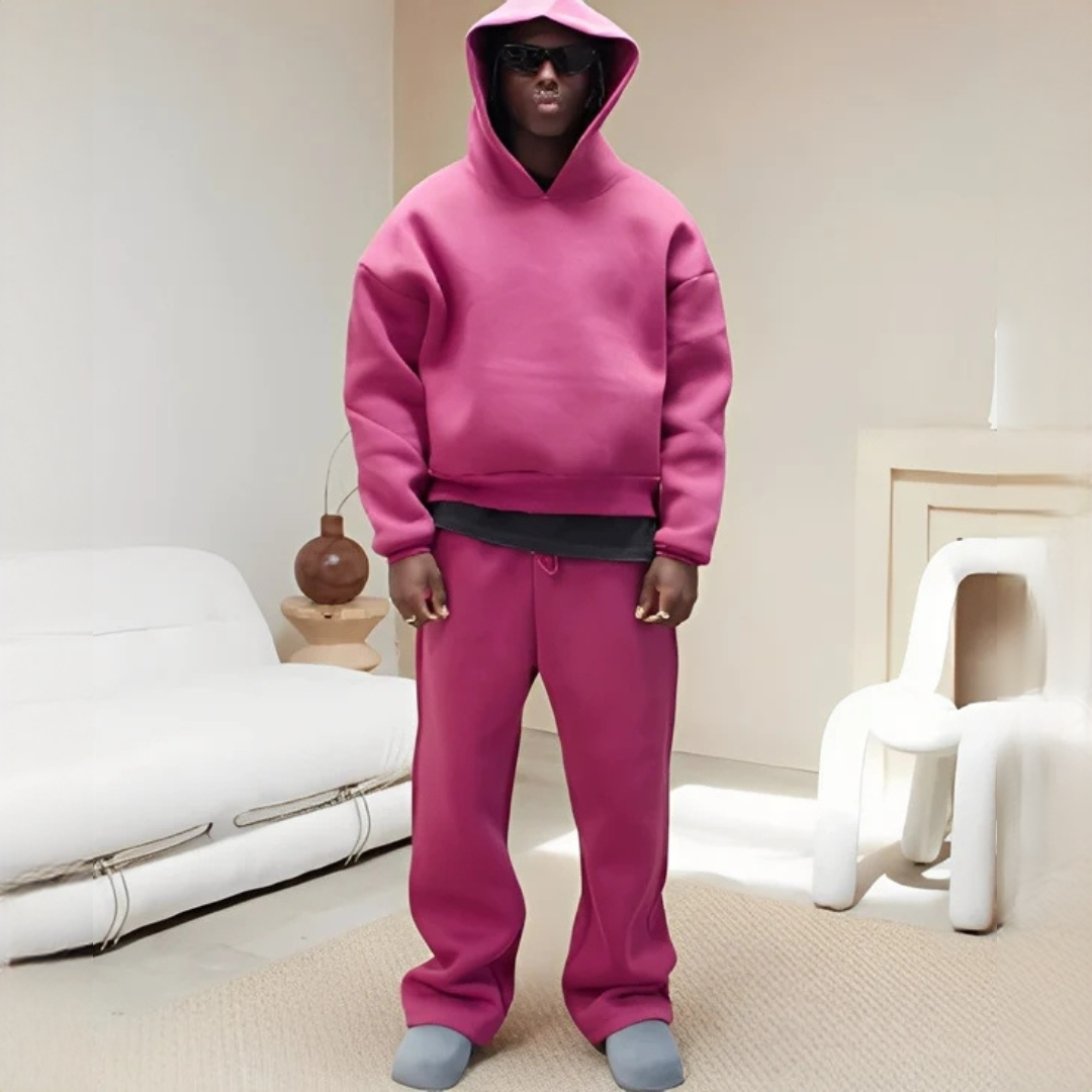 Marlon - Weites Set mit Kapuzenpullover und Hose