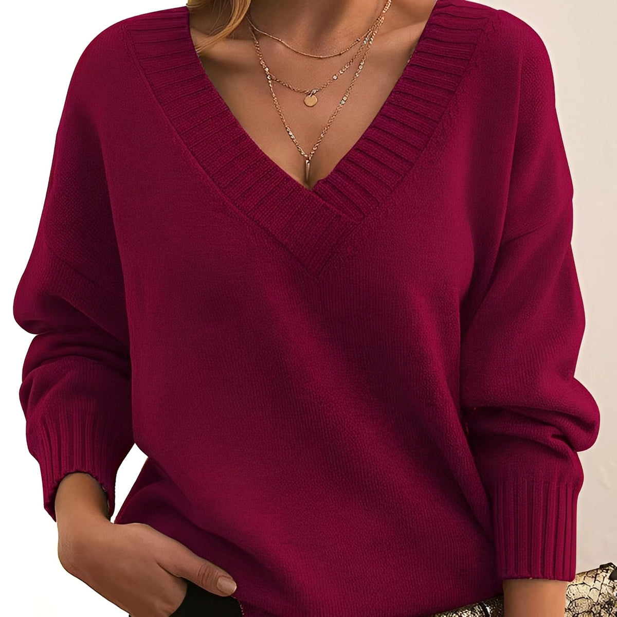 Mollie - Eleganter und komfortabler V-Ausschnitt-Pullover