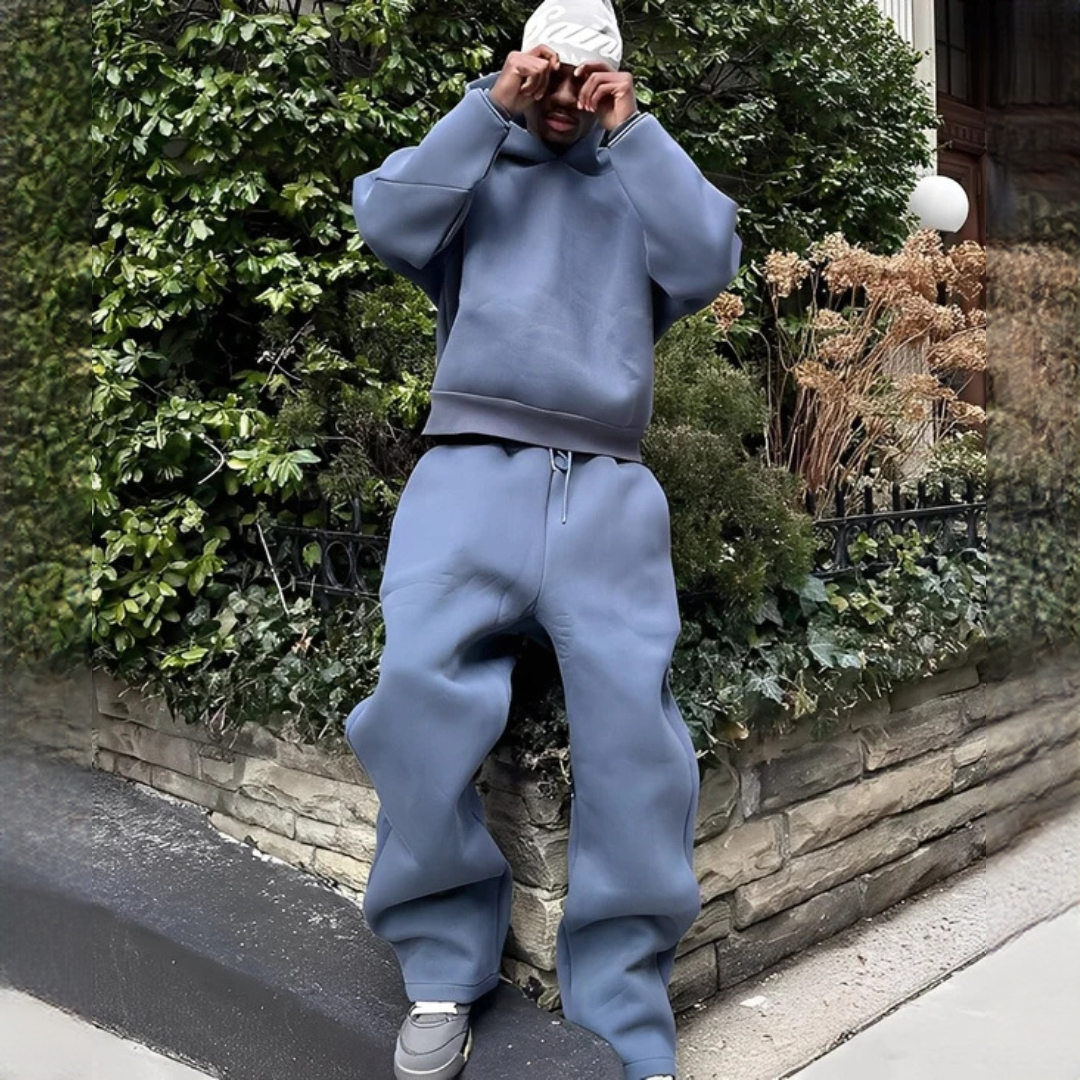 Marlon - Weites Set mit Kapuzenpullover und Hose