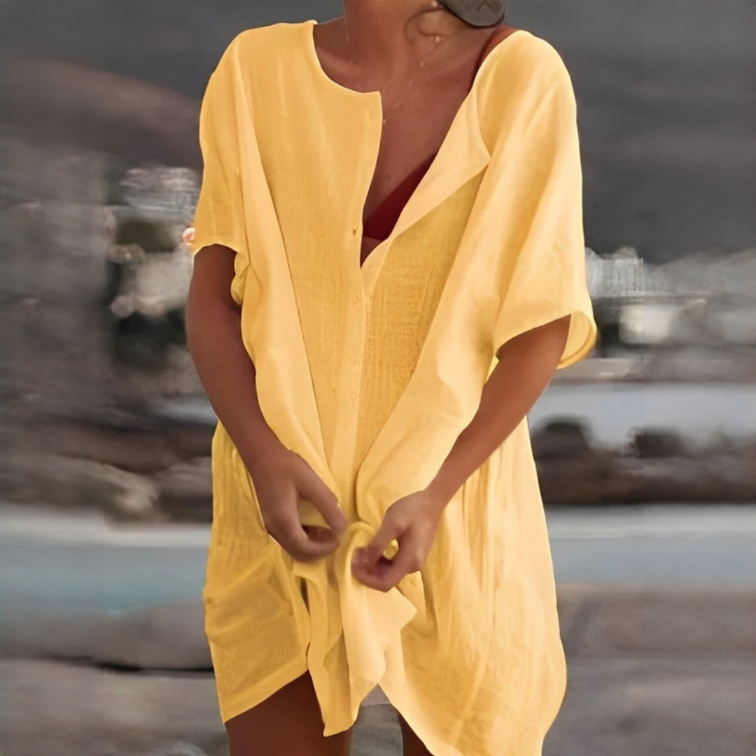 Zuchen - Elegantes kurzes Kleid mit weitem Schnitt