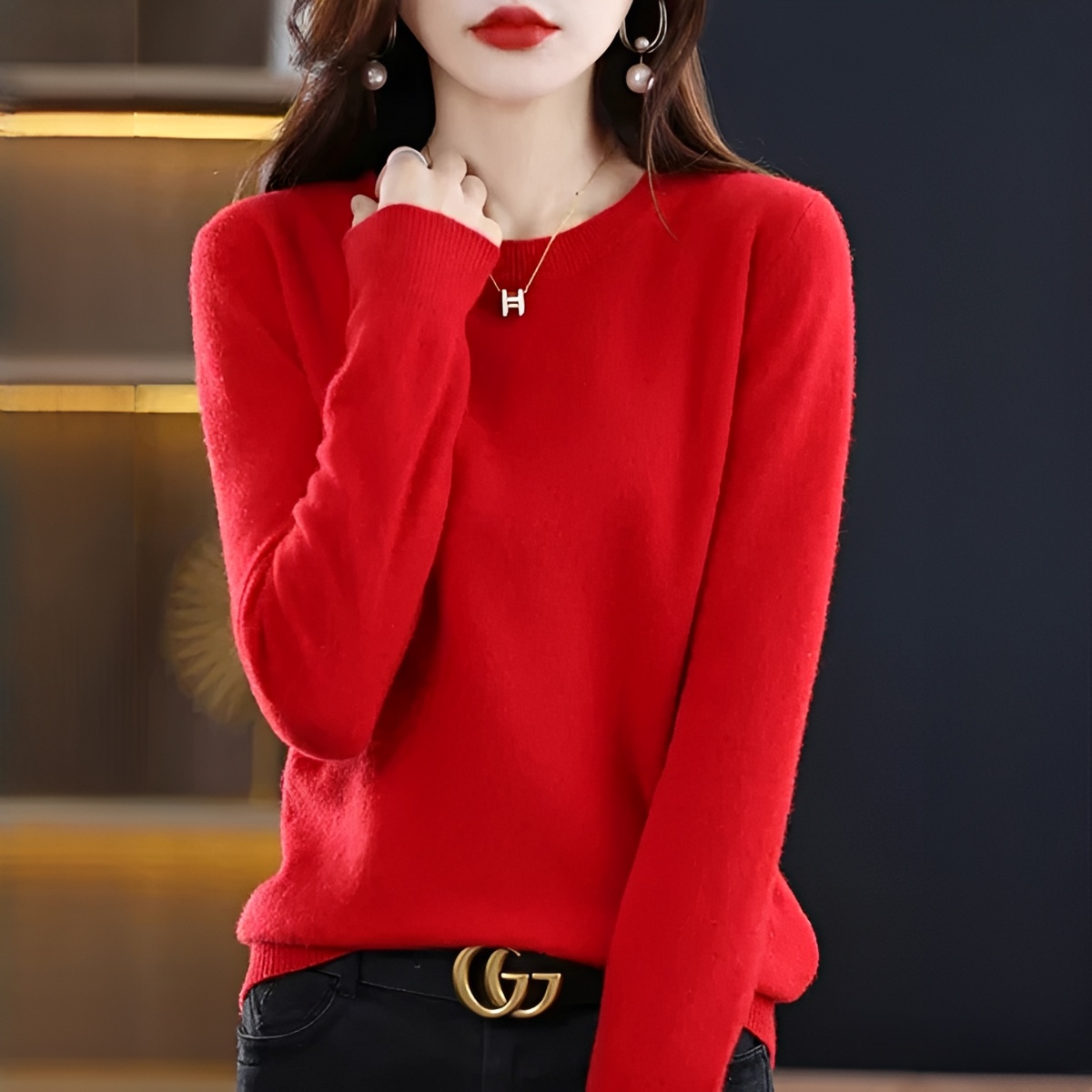 Shynna - Eleganter und komfortabler Rundhals-Pullover