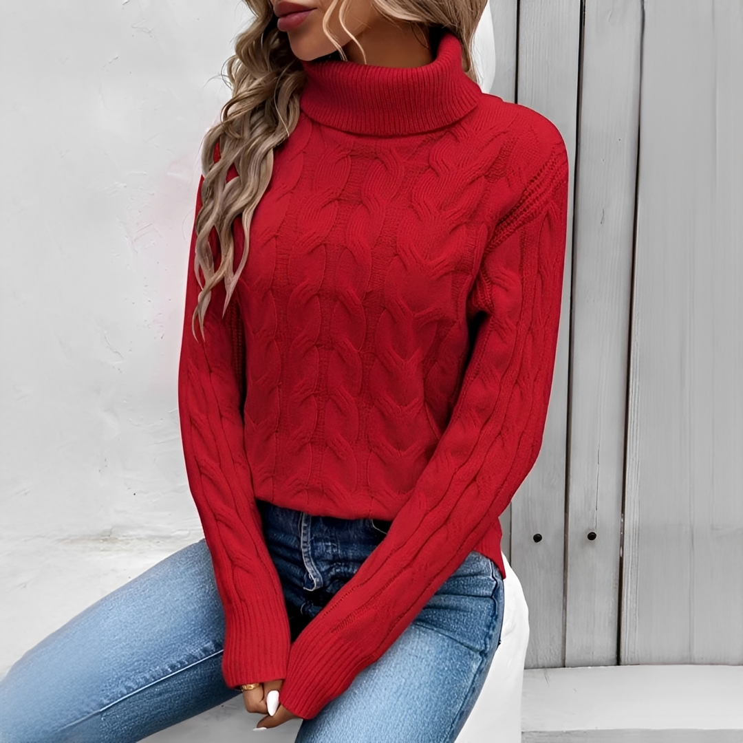 Amélie - Komfortabler und stilvoller Rollkragenpullover