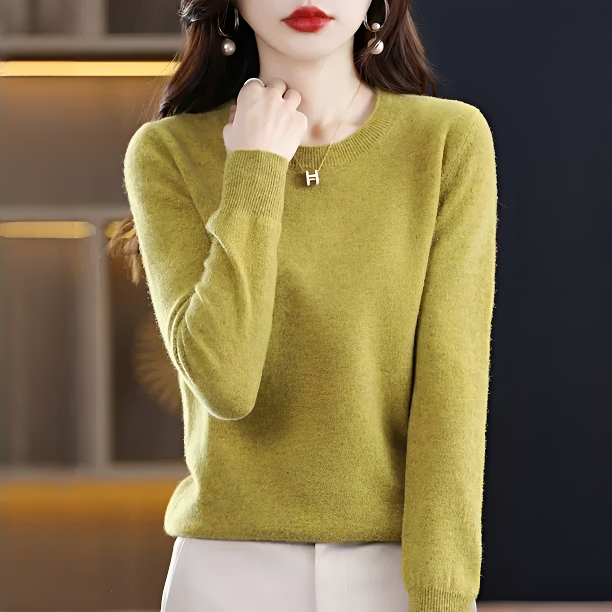 Shynna - Eleganter und komfortabler Rundhals-Pullover