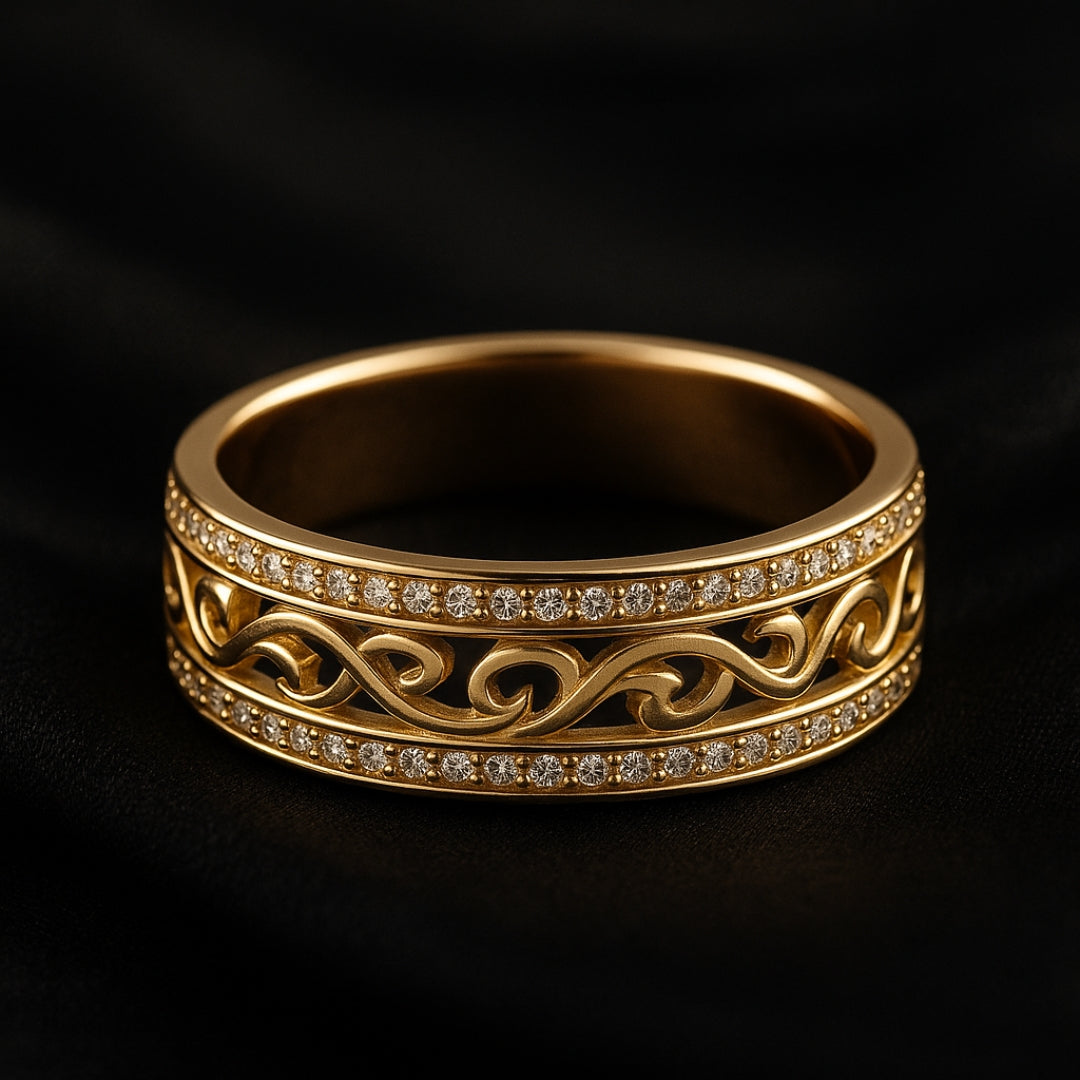 Elena – Strahlender hohler Goldring
