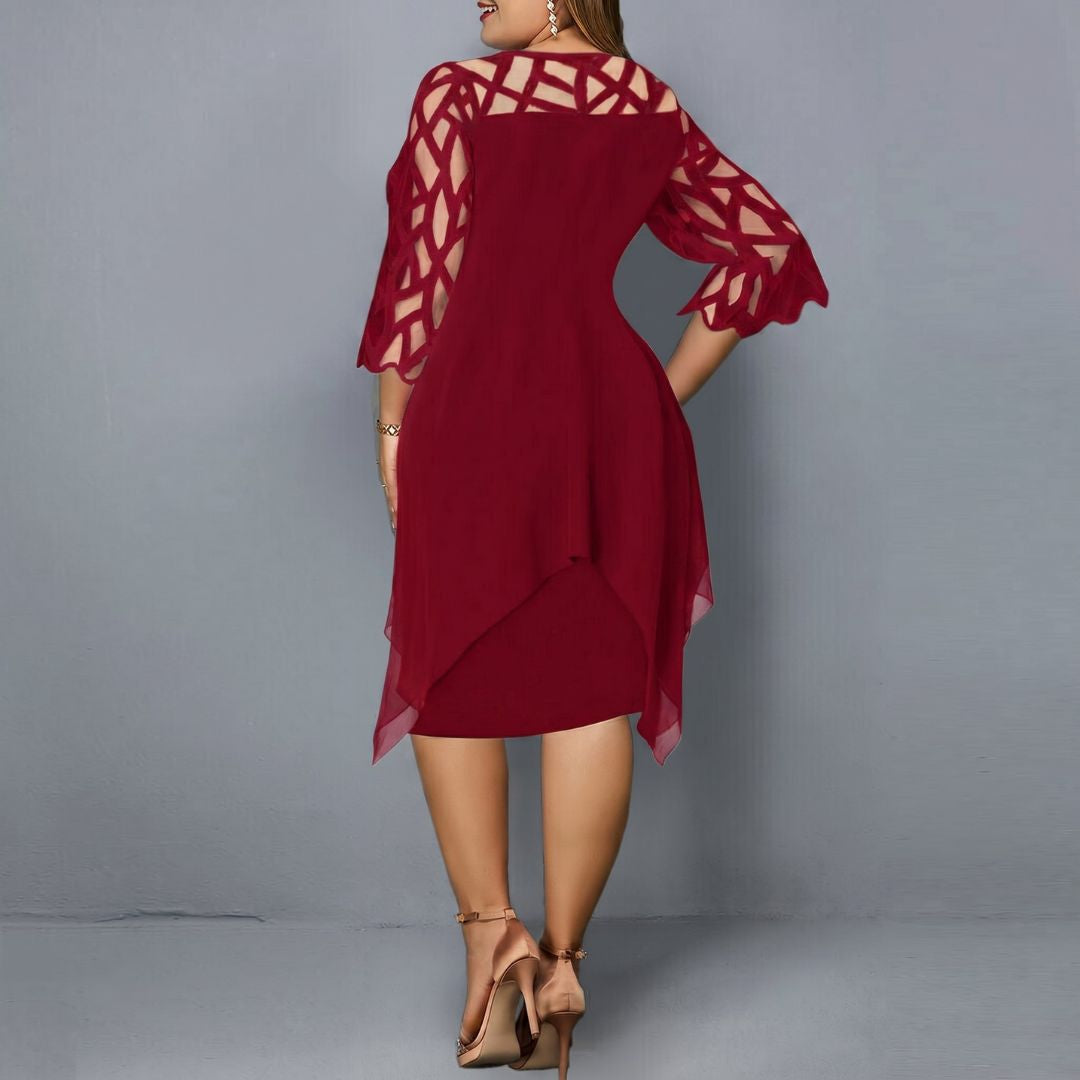 Annika – Kleid mit ausgeschnittenen Ärmeln und femininem Schnitt