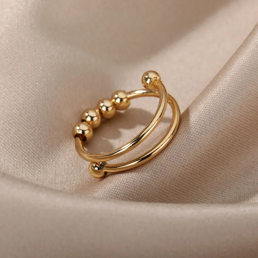 Maelis – Stressreduzierender Ring mit drehbaren Perlen