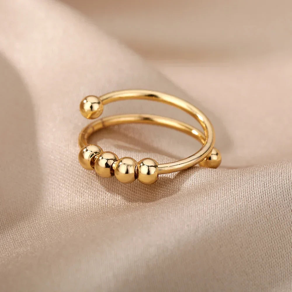 Maelis – Stressreduzierender Ring mit drehbaren Perlen