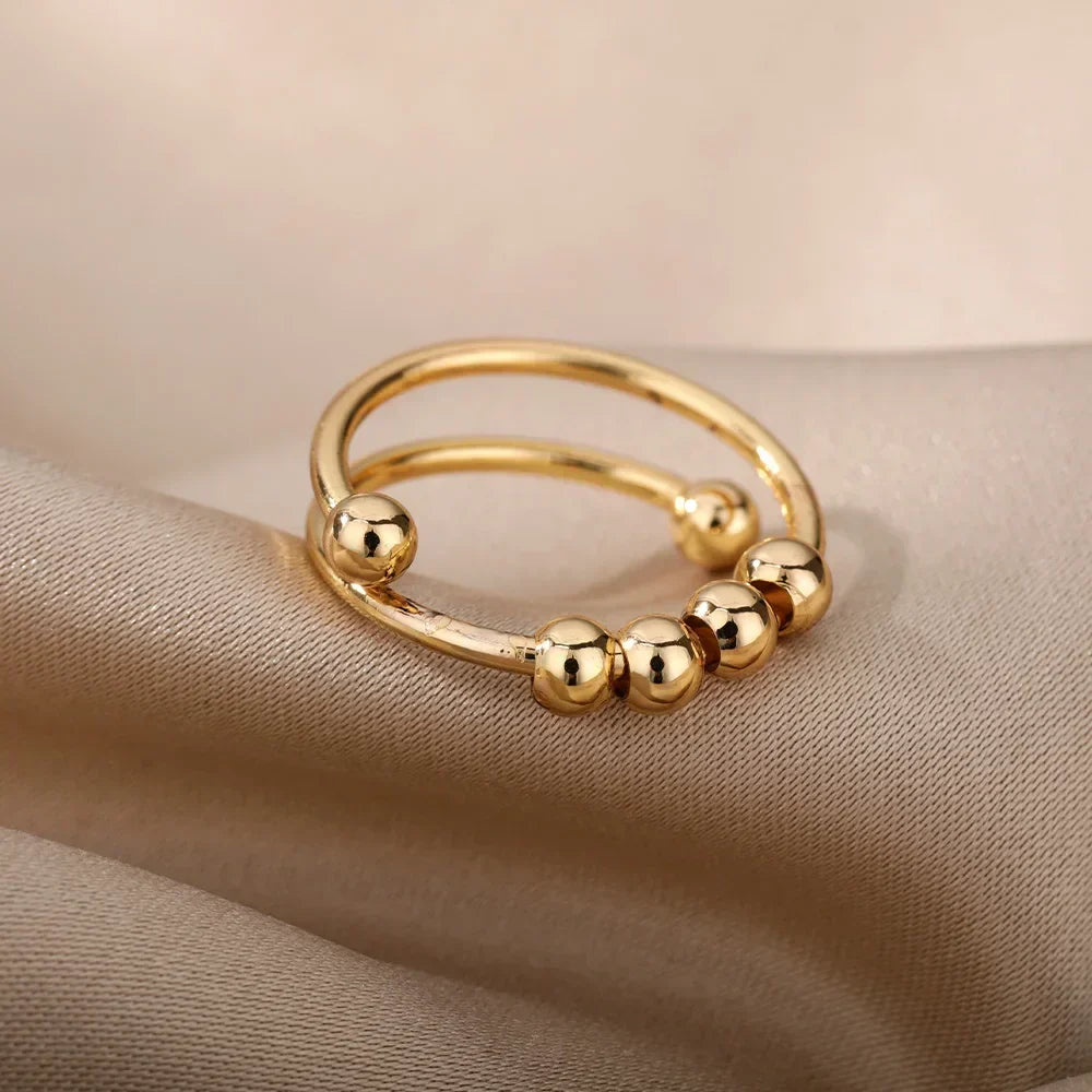Maelis – Stressreduzierender Ring mit drehbaren Perlen