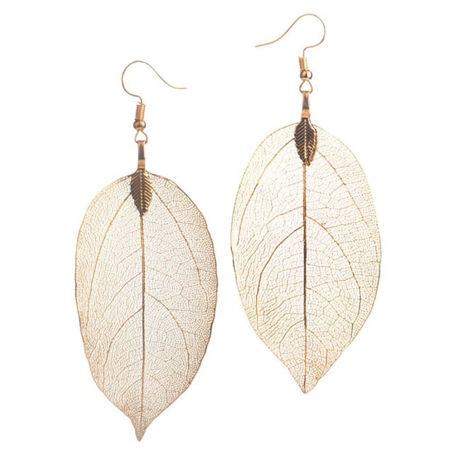 Larah – Ohrringe im Boho-Stil in Blattform