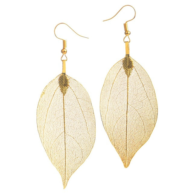 Larah – Ohrringe im Boho-Stil in Blattform